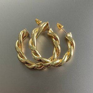 Matte Gold Earrings Chunky Knot Earrings Stylish Earrings Hypoallergenic